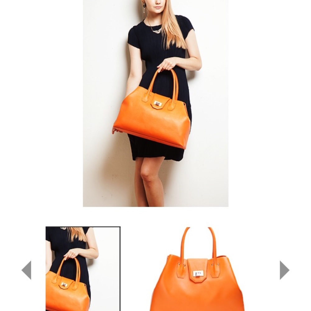 Kookjac Orange Leather Handbag